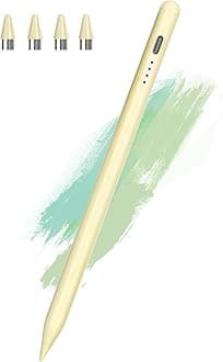 Stylus Pen for Touchscreen, DOGAIN Stylus Pen for iPad, POM Tip Rechargeable Active Pencil, Digital Pencil Compatible with Apple iPad/Pro/Air/Mini/iPhone/iOS/Android and Other Touch Screen(Yellow)