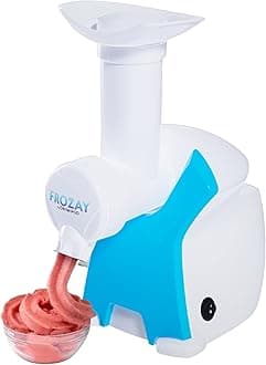 DRINKPODFrozay: The Ultimate Healthy Frozen Dessert Maker - Dairy-Free, Vegan Ice Cream, Soft Serve Frozen Yogurt, Fruit Sorbet, and Sherbet Machine with Simple One Push Operation With Recipe Book