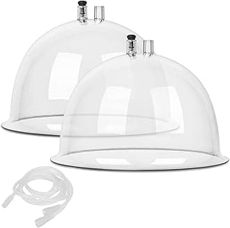 Titoe 230mL Vacuum Therapy Cups for Butt Lifting Extra-Large Vacuum Cupping Machine Accessories XXL Vacuum Therapy Back Massage Body Shape Guasha Cups Sets with Y-Hose(230mL)