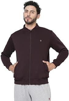 MARKRICHMen's Sweatshirt with Front Open Zipper Regular Fit Full Sleeves Casual Winterwear