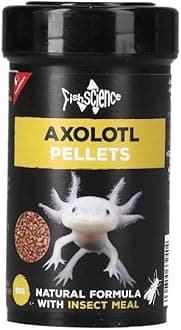 FishScience Axolotl Food 55g | 4mm Slow Sinking High-Protein Insect-Based Axolotl Pellets - Suitable for All Stages of Life – Supports Growth, Color, & Vitality | Juvenile & Adult | Tropical & Aquatic