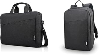 Laptop Shoulder Bag + Backpack, Black