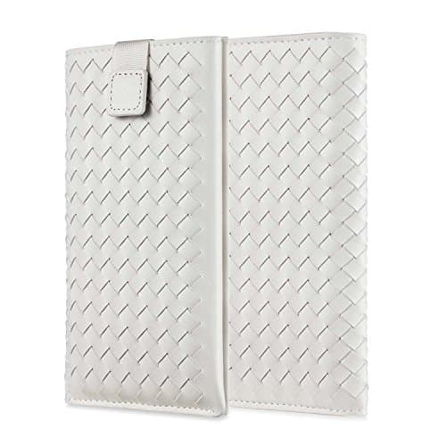 iPhone 7 Plus Wallet Case,Leather Slim Protective Card Holder Stand Fit Card Slot Case Wallet Cover 5.8 Inch For iPhone 7 Plus,iPhone 6/6S Plus,Samsung Galaxy S7/S7 EDGE (5.8 INCH - WEAVE WHITE)