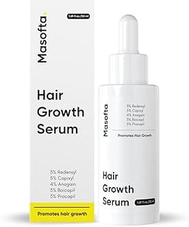 Masofta Hair Growth Serum For Promoting Hair Growth & Controlling Hair Fall With 3% Redensyl, 5% Capixyl, 4% Anagain, 3% Procapil & 3% Baicapil, Rosemary & Biotin, For Both Men & Women, 50ML
