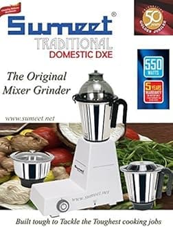 Sumeet Traditional Domestic DXE Plus (750 W) Wet Grinder and Spice Grinder by Sumeet