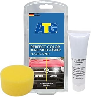 Plastic Trim Restorer - Black Dye | Gives Rubber, Vinyl and Plastic New Life & Brings Back The Shine | Plastic Restorer for Cars | Plastic Restorer