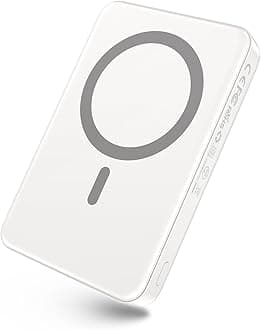 HAIARAfor Magsafe Battery Pack, 10000mAh Magnetic Portable Charger with USB C Cable 20W PD Fast Charging, Slim & Lightweight Wireless Power Bank for iPhone 16/15/14/13/12 Series