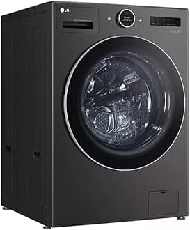 5.0 cu. ft. Mega Capacity Smart Front Load Electric All-in-One Washer Dryer Combo with TurboWash360 WiFi in Black Steel