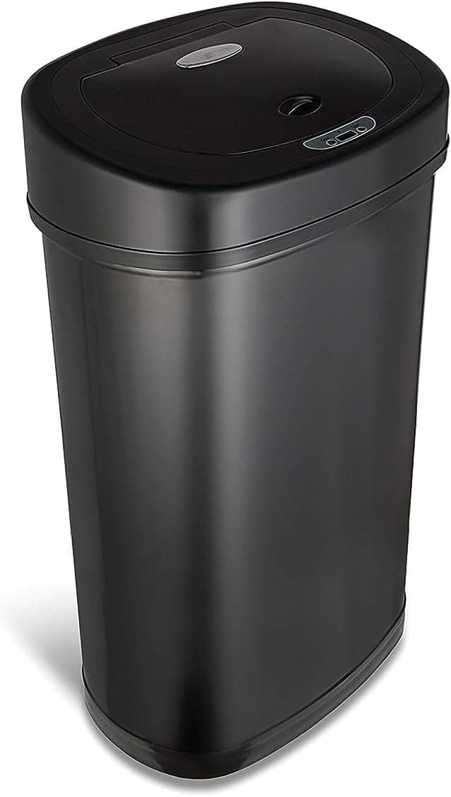NINESTARS DZT-50-9BK The Original Automatic Motion Sensor Trash Can, 13.2 Gal. / 50 L., Black