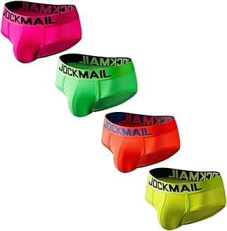 JOCKMAIL 4pcs/Pack Mens Briefs Underwear Mesh Comfort Underwear Briefs Men Underpants
