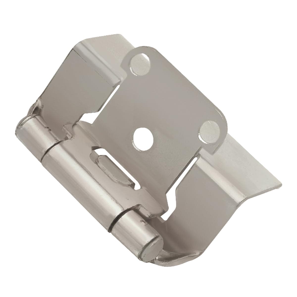 Hickory Hardware P5710F-SN-10B Self Closing Semi-Concealed Hinge 1/2 Inch Overlay - Full Wrap with 170° Opening Face Frame - Cabinet Hardware Hinge - Easy Installation Satin Nickel Finish 10 Pairs