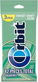 ORBIT Sweet Mint Sugar Free Back to School Chewing Gum, 3 Ct Packs, Bulk Gum Packs