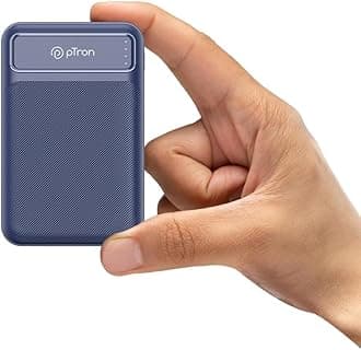 pTron Dynamo Spark 10000mAh 22.5W Power Bank,Compact Size Fast Charging,Supports VOOC/Wrap/Dash USB Charging,USB Type-C Input,20W PD Fast Charging,3 Output Ports,2 Input Ports & BIS Certified (Blue)