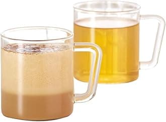 4 Pc Set of Classic Delite Tea/Coffee 305 ml Mug Set | Borosilicate Glass Cup Set for Chai, Green Tea, Coffee, Milk | Microwave Safe, Scratch Resistance, Lightweight | Transparent