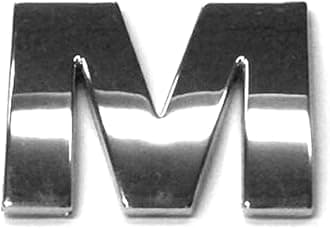 Chrome Letters Digits Numbers Signs Self Adhesive 3D Emblem Decal Badge Sticker for Car Van Home Decor - Letter M