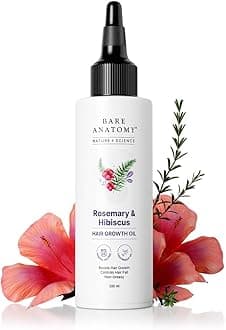 Nature x Science Rosemary Hibiscus Hair Growth Oil for Women & Men | Helps Hair Growth & Strengthens Hair | Nourishes Scalp & Controls Hair Fall | Suitable for All Hair Types - 100ml