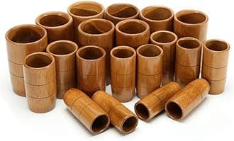 Tong Gu Bamboo Wooden Cupping Full Body Massager Chinese Vacuum Suction Cups Retro (S)