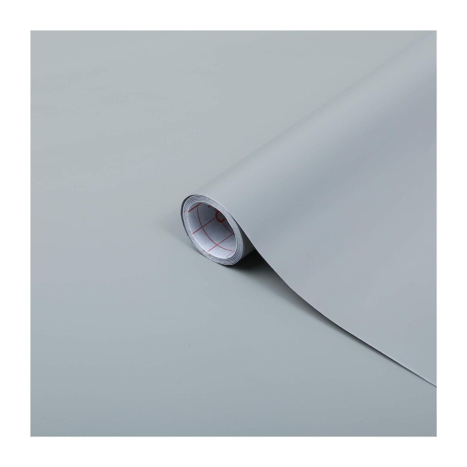 vinyl wrap Gray matt plain 67,5 cm x 2 m - sticky back plastic roll for furniture, kitchen & cupboards - contact paper sticker self adhesive film