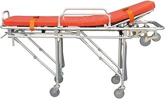 Emergency Medical Hospital Stretcher Ambulance Automatic Loading Folding Aluminum Alloy with Foam Mattress with Washable Cover Camilla EDJ-011B MayDay
