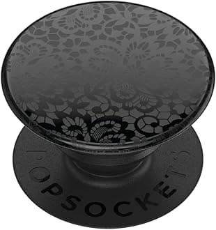 PopSockets Adhesive Phone Grip, Holder, Phone Stand, Black - Lace Noir