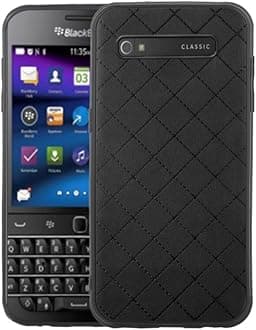 Compatible with Women Men BlackBerry Classic Q20 case Rugged Thin Slim Cell Accessories Anti-Slip Fit Rubber TPU Mobile Phone Silicone Soft Shockproof Bumper Cover for SQC100 Women Men Black