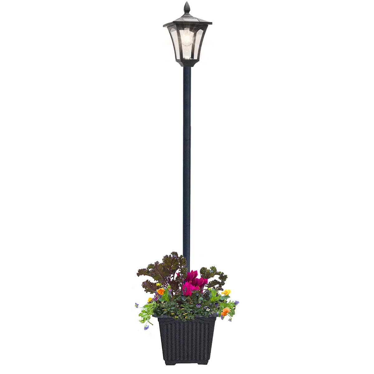 Outdoor Solar Lamp Post Light with Planter