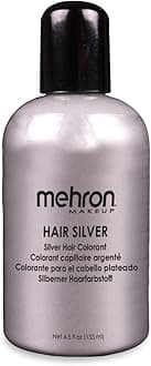 Makeup Hair White | Washable White Hair Dye | Temporary Hair Color for Theatre, Cosplay, & Halloween 1 fl oz (30ml) (Silver)