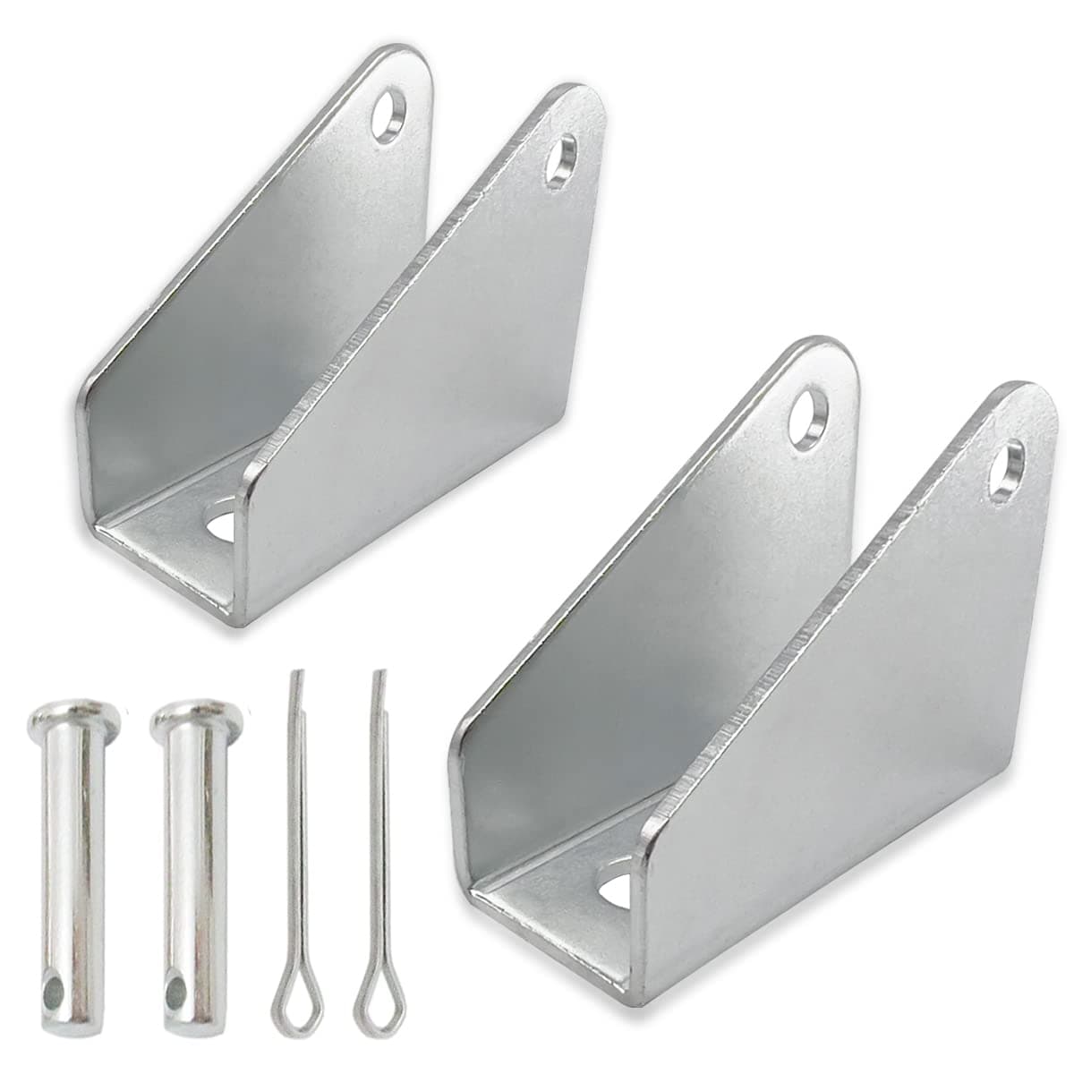 UYGALAXY 2 PCS Linear Actuator Mounting Brackets, Silver Heavy Duty Metal Mounting Brackets for Linear Actuator (U-Shape)