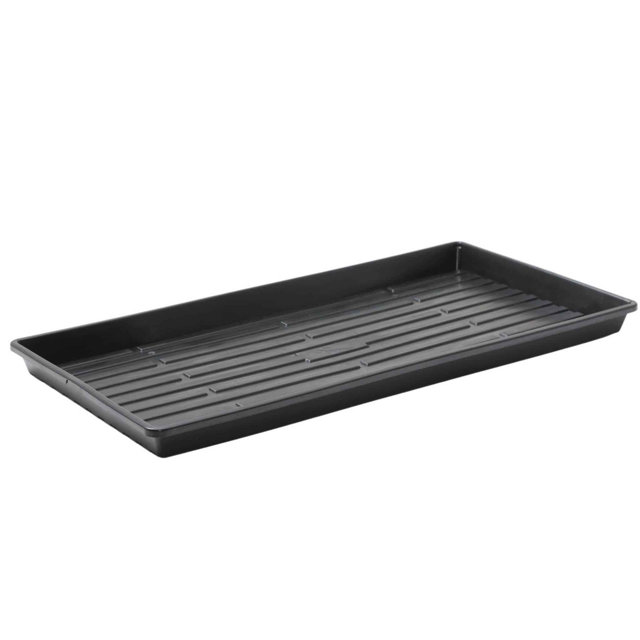 Bootstrap Farmer Microgreen Trays No Holes, 10 Pack, Extra Strength Black Shallow 1020 Tray Grow Microgreens Wheatgrass Fodder Sprouting Plants