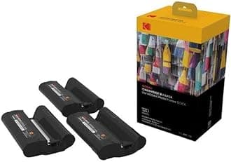 KODAK Dock Plus & Dock Photo Printer Cartridge PHC-120 - Cartridge Refill & Photo Sheets - 120 Pack,Black