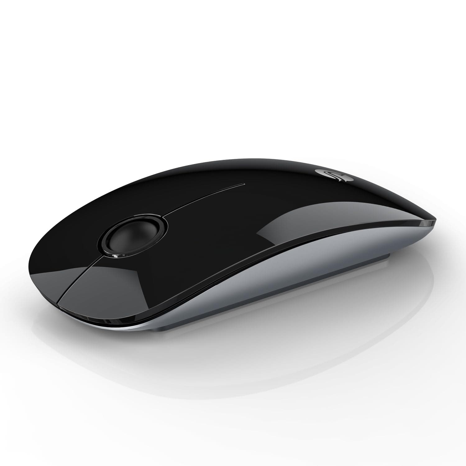 RAPIQUE Bluetooth Wireless Mouse - (BT5.1+USB) Slim Dual Mode Computer Mice with Quiet Click, Low Power, and 1600 DPI, Portable Mouse for MacBook, Laptop, iPad Pro/Air, Surface Pro (Black)