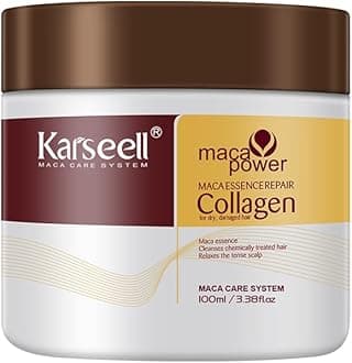 Karseell 3.38floz 100ml Collagen Hair Treatment Deep Repair Conditioning Argan Oil Collagen Hair Mask Essence for Dry Damaged Hair All Hair Types