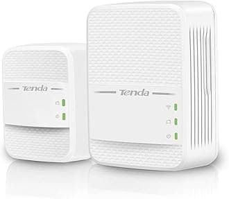 Tenda AV1000 Powerline Wi-Fi Extender, Dual Band AC Wireless, Gigabit Port, Plug and Play (PH10)