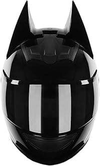 Motorcycle Helmet, ECE & DOT Approved Full Face Racing Crash Helmet with Anti-fog Dual Visors, Cat Ear Design, for Men & Women Adults 54-62CM