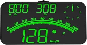 Heads Up Display for Cars, GPS Speedometer for Car, Universal Digital Speedometer HUD Display for All Vehicles, Plug and Play (G10-Green)