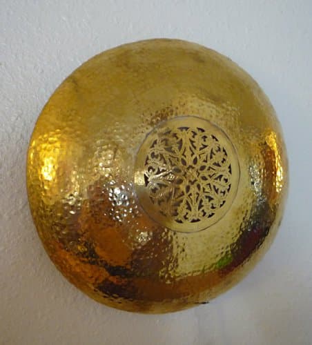Round Yellow Brass Marrakech Moroccan Sconce