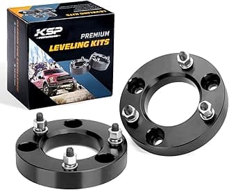 KSP 1.5" F150 Leveling Kits, 1.5in Front Strut Spacers Compatible with F-150 2004-2025 Expedition 2003-2018 2005-2008 Lincoln Mark LT, 1-1/2inch Suspension Level Kit (Package of 2pcs Black)