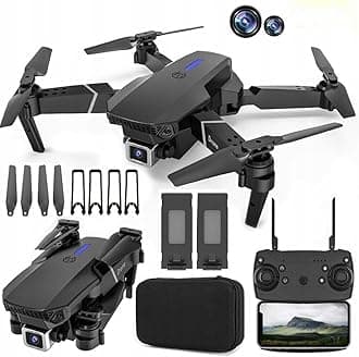 Drone with 4k Camera Foldable 1080P HD with FPV Live Video, Gestures Selfie, Altitude Hold, One Key Take Off/Landing, 3D Flips, Code Free Headless Mode, Aerial Photography RC Drone (Multicolour)