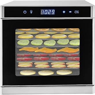 Food Dehydrator Machine, 8 Stainless Steel Trays, 700W Commercial Large 8 Trays Food Dehydrator Dryer for Jerky, Dog Treats, Herb, Meat, Beef, Fruit, Digital Timer and Temperature Control