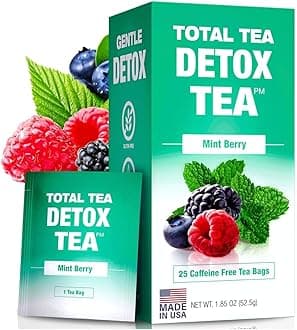 Total Tea Slimming Detox Tea for a Healthy Weight Support - Caffeine Free - Herbal Tea with Chamomile, Hibiscus, Ginger Root for Colon Cleanse - Natural Fruit Tea for Digestive Health
