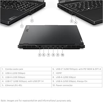 Lenovo Newest Legion 5i Gaming Laptop, 14th Gen Intel 24-Core i9-14900HX, 16" WQXGA (2560x1600) 165Hz, 32GB DDR5 RAM, 1TB SSD, GeForce RTX 4060(TGP 140W), RGB Backlit KB, 1080p Web