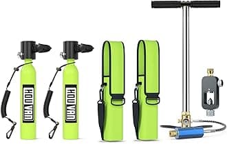 Mini Scuba Tank 0.5L Capacity Inflatable Diving Tank Support 6-10 Minutes Underwater Breathing Portable Tank Up to 33 Feet for Underwater Work/Underwater Recreation