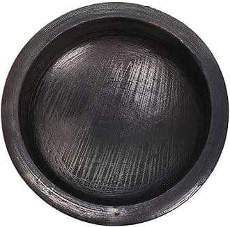 Culturalshoppe Kerala Traditional Hand Made-Seasoned Clay Meen Chatti Pot (2 liter, 8-Inch, Black), Painted