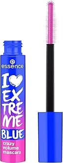 essence | I Love Extreme Blue Crazy Volume Mascara | Vibrant & Colorful, Volumizing & Long-Lasting for Dramatic Lashes | Vegan & Cruelty Free