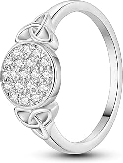 NARMO 925 Sterling Silver Rings for Women Evil Eyes Rings Entwined Line Cubic Zirconia Rings Simple Stackable Finger Rings Engagement Ring Personality Rings Size 6-9