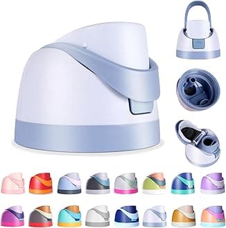 Replacement Lid for Owala Freesip, Compatible with Owala Cup 16oz 24oz 32oz 40oz, One Button Water Bottle Top Lid Replacement Accessory, Leakproof, BPA-Free, Light Blue