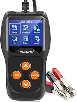 KW600 12V Automotive Battery Tester Professional 100-2000 CCA 220AH Car Battery Load Analyzer and Alternator Tester for Car/Boat/Motorcycle