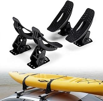 AUXMART Kayak Roof Racks Universal Saddles Kayak Carrier Mount Roof Top Mounted on Roof Racks for Canoe Boat Paddle Board Surfboard Car SUV Crossbar