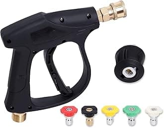 BIGTHREE High-Pressure Washer Gun Set, 7 Pcs High-Pressure Washer Gun Handle Set, Short Pressure Washer Wand, Car Cleaning Gun, Durable, Convenient, for household cleaning, car cleaning and so on.