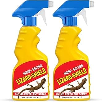 Home-Secure Lizard-Shield Lizard Repellent Spray-280ml | Natural | Chemical-Free | Non-Toxic | 90 Days Protection | Lime Scent (Pack of 2)